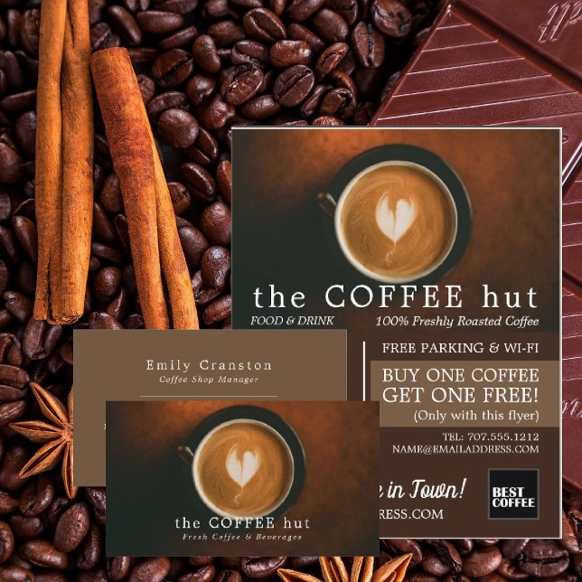 Fresh Coffee, Barista, Café, Coffeehouse Advert Flyer (Creator Uploaded)