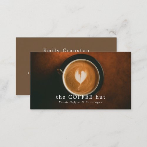 Fresh Coffee Barista Caf Coffeehouse Business Card