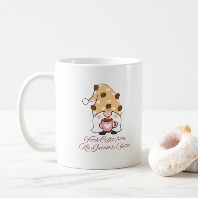 Fresh Coffee From My Gnome to Yours Mug (With Donut)