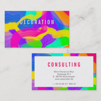 Fresh Colorful Colors Interior Design Business Card