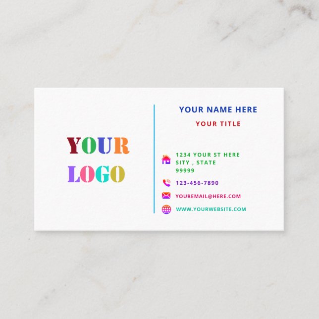 Fresh Colorful Professional Business Cards Example (Front)