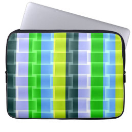 Fresh cool colors stripes pattern laptop sleeve
