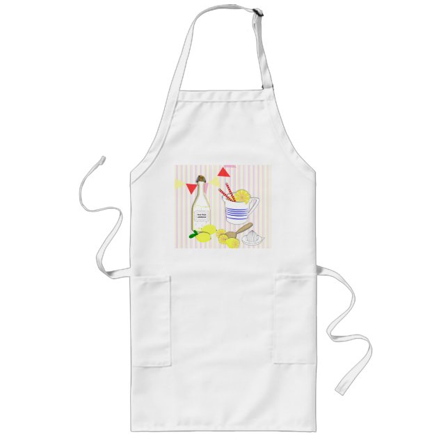 Fresh Cool Summery Home Made Lemonade Long Apron (Front)