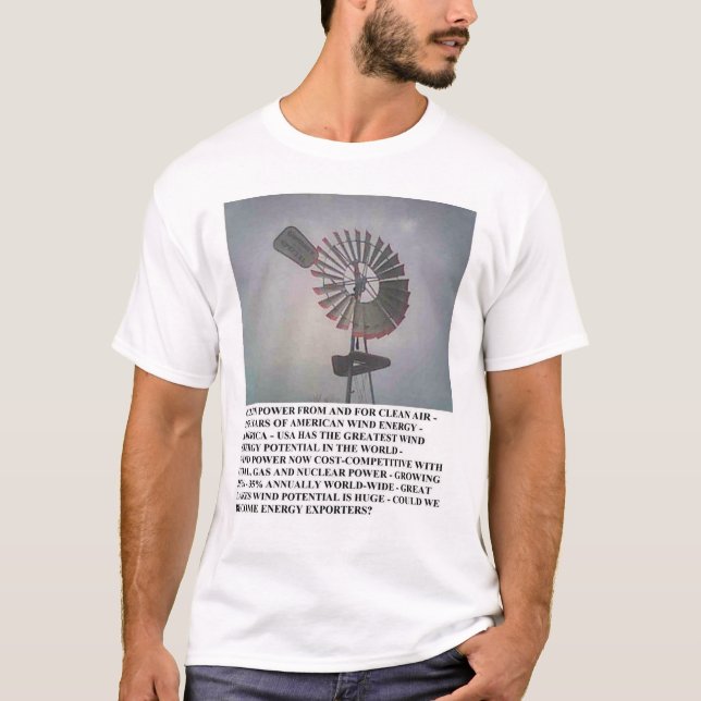 Fresh Country Air - Wind Energy T-shirt 1 (Front)