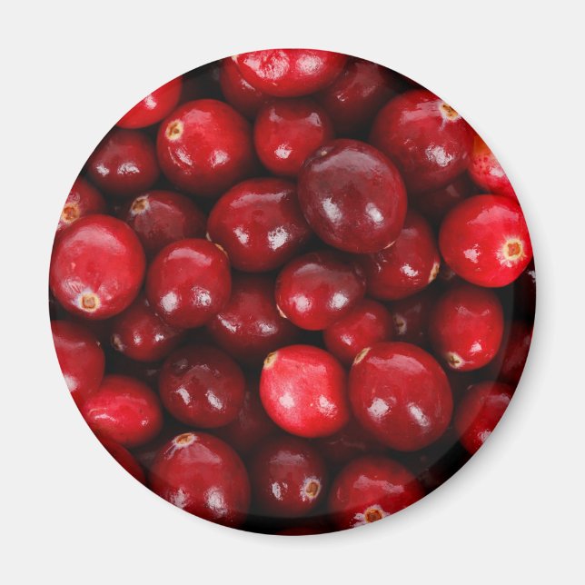 Fresh Cranberry Background Magnet (Front)