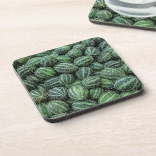 Fresh Cucamelon Green Striped Mexican Fruit Beverage Coaster