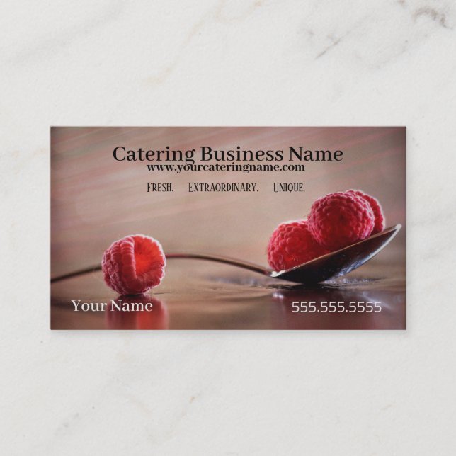 Fresh Cuisine Catering Business Cards (Front)