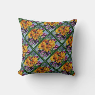 Fresh Cut Flowers Throw Pillow