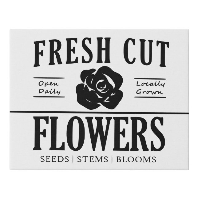 Fresh Cut Flowers Wrapped Canvas (Front)