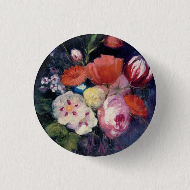 Fresh Cut Spring Flower Pinback Button (Front)