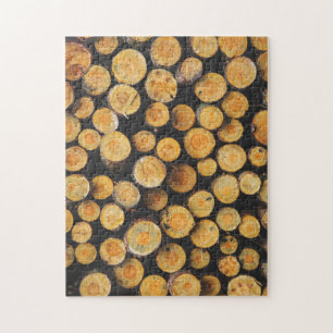 Fresh Cut Stack of Tree Logs Jigsaw Puzzle
