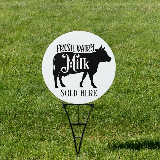 Fresh Dairy milk sold here Sign (Insitu)