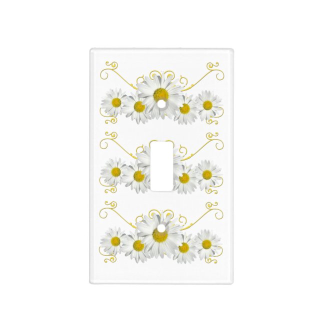 Fresh Daisy Accent Light Switch Cover (Front)