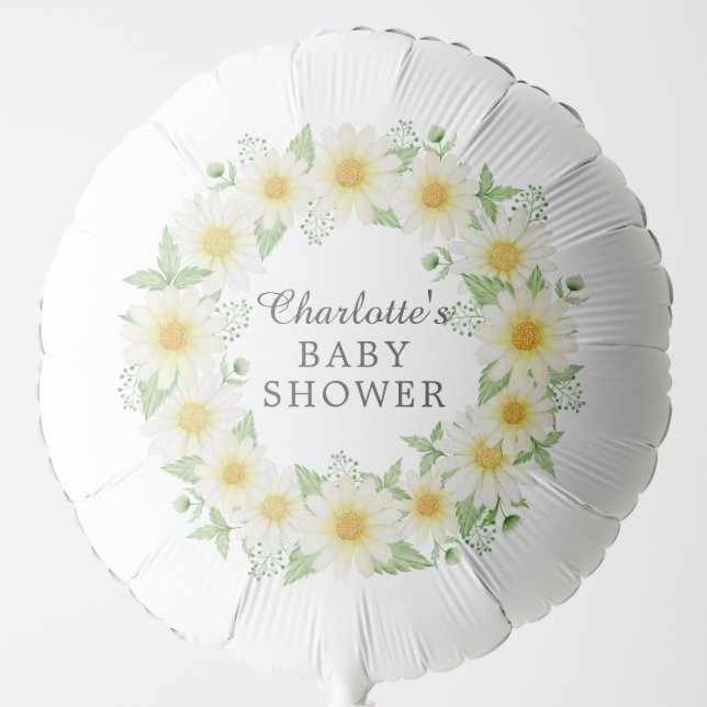 Fresh Daisy Baby Shower Balloon (Front)