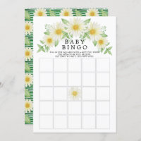 Fresh Daisy Bingo Baby Shower Game Invitation