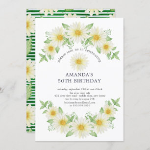 Fresh Daisy Birthday Party Invitation