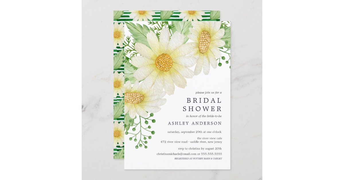 Fresh Daisy Bridal Shower Invitation Zazzle