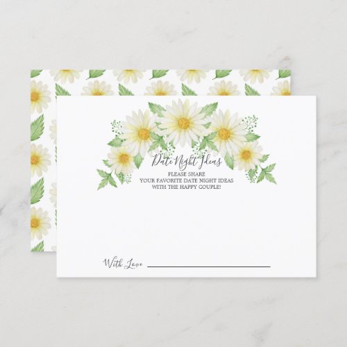 Fresh Daisy Date Night Ideas Card