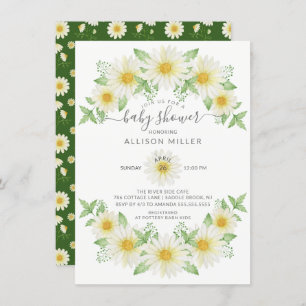 Fresh Daisy Floral Baby Shower Invitation