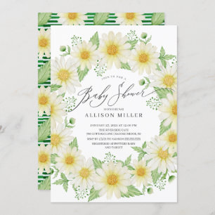 Fresh Daisy Floral Baby Shower Invitation