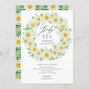 Fresh Daisy Floral Baby Shower Tea Invitation