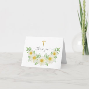 Fresh Daisy Gold Cross Thank You