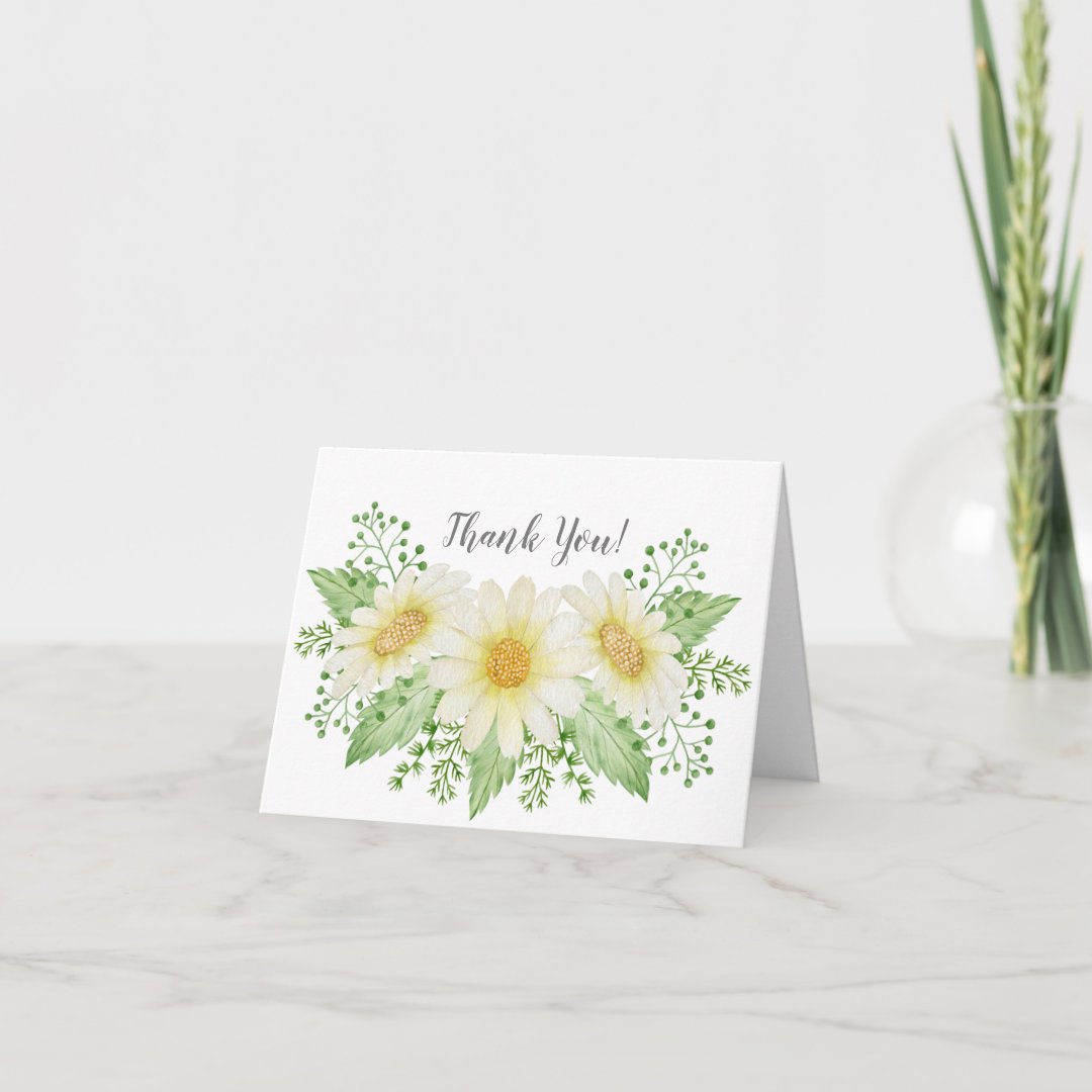 Fresh Daisy Thank You Note | Zazzle