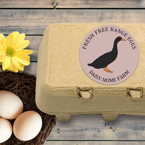 Fresh Duck Eggs Business Classic Round Sticker