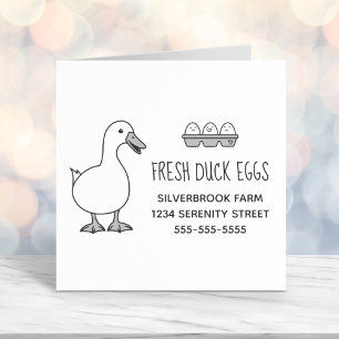 Fresh Duck Eggs Farm Address Lrg Self-inking Stamp