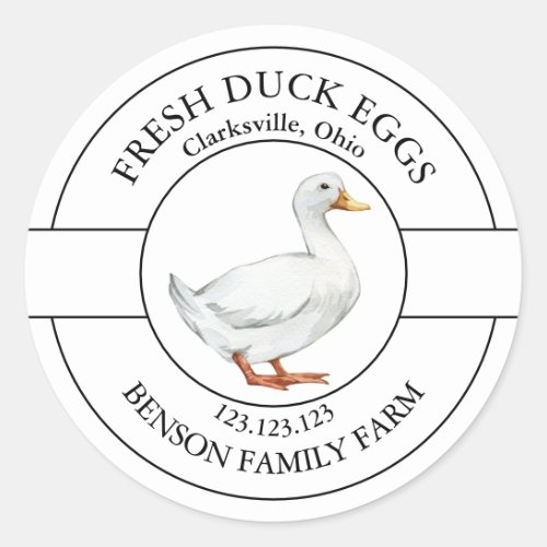 Fresh Duck Eggs Label