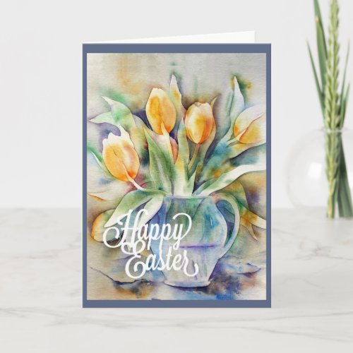 Fresh Easter Tulips Easter Note Card