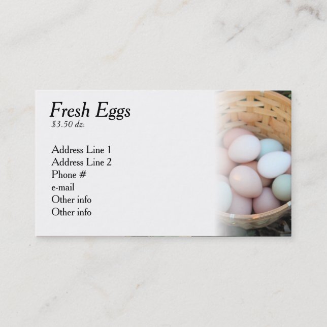 Fresh Eggs Business Card (Front)