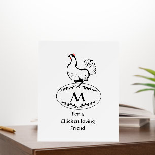 Fresh Eggs Classic Laying Hen on a Monogram Egg Foam Board