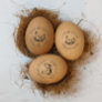 Fresh Eggs Cute Hen Monogram Egg Stamp