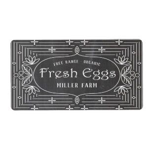 Fresh Eggs Decorative ⎢Egg Carton Label