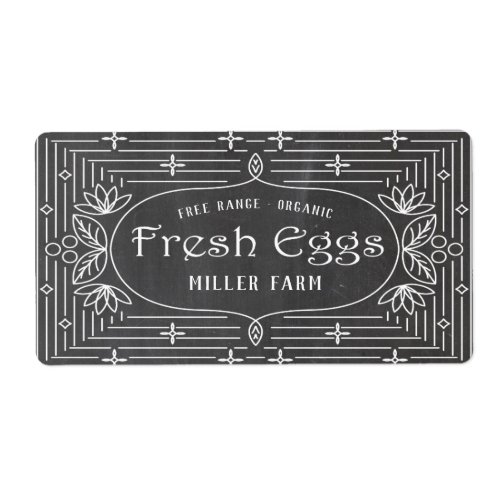 Fresh Eggs Decorative âŽEgg Carton Label