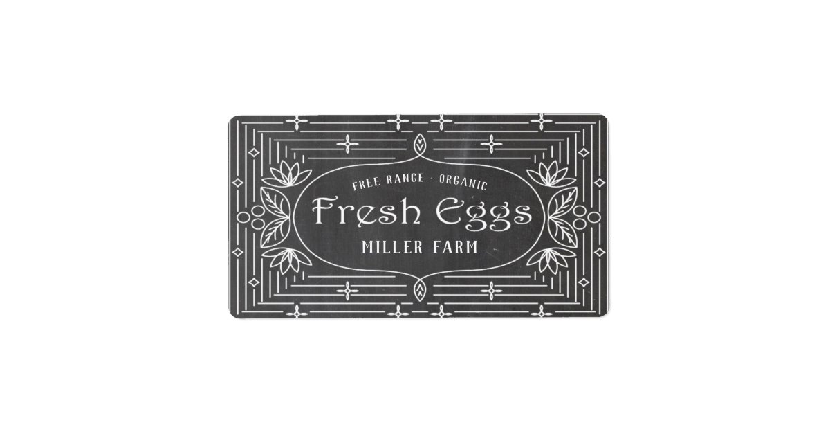 Fresh Eggs Decorative ⎢Egg Carton Label | Zazzle.com