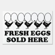 Fresh Eggs Farm Stand Lg Yard Sign