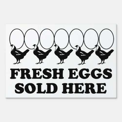 Fresh Eggs Farm Stand Lg Yard Sign