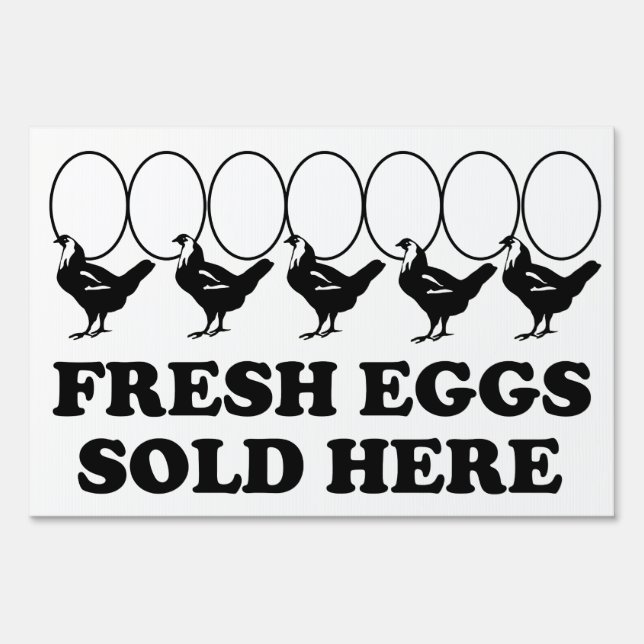 Fresh Eggs Farm Stand Lg Yard Sign (Front)