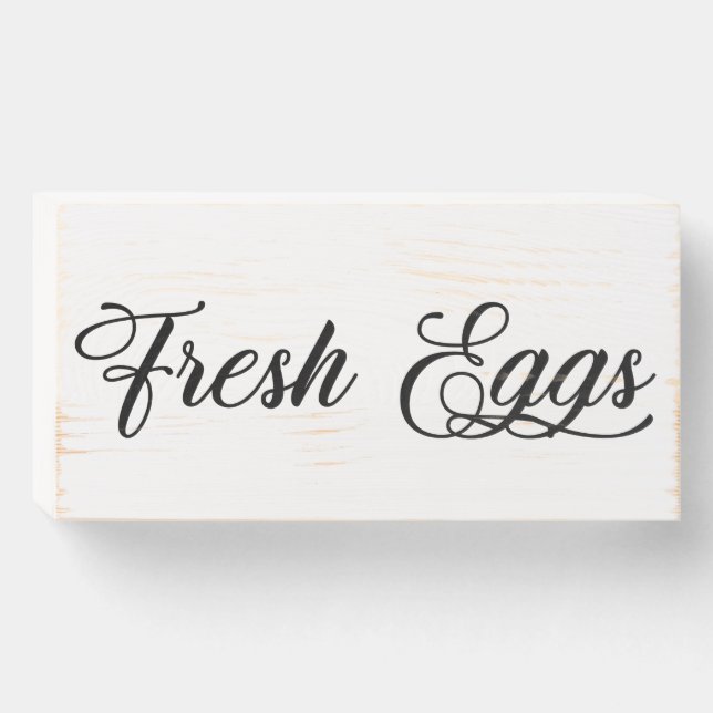 Fresh Eggs Farmhouse Wood Sign (Front Horizontal)