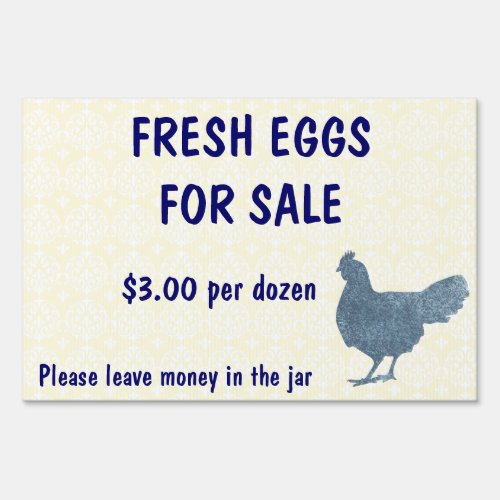 Fresh Eggs for Sale Farm Yard Sign Customize It