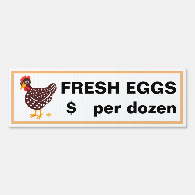 FRESH EGGS for sale Sign (Front)