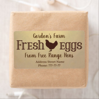 Fresh eggs From Free Range Hens Label