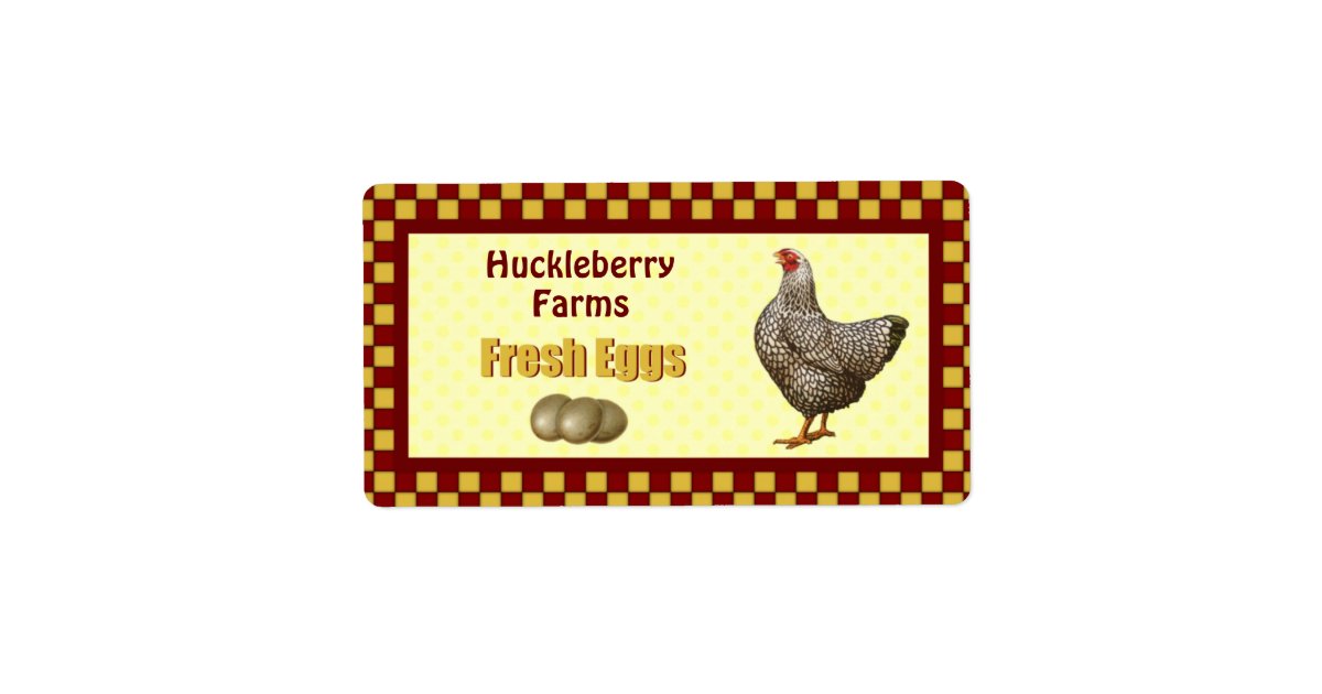 Fresh Eggs Gift Labels Zazzle