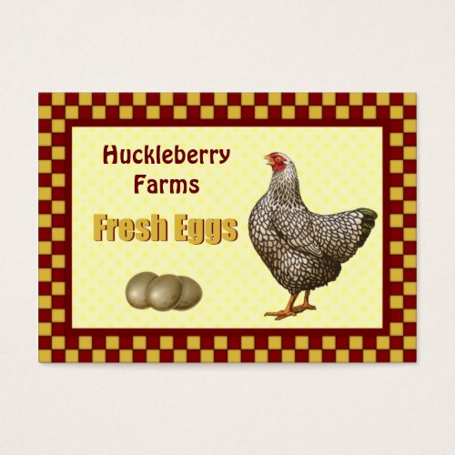 Fresh Eggs Gift Tags Business Card Template