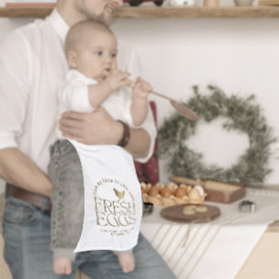 Fresh Eggs Gold Hen Chicken Market Towel