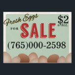 Fresh Eggs Lawn Sign<br><div class="desc">Custom yard sign</div>