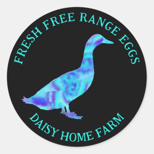 Fresh Eggs Modern Business Classic Round Sticker