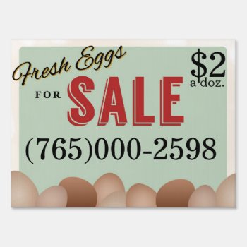 Fresh Eggs Sign by designaline at Zazzle